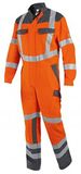 BP Signaaloverall 2016-845 Mannen Warnorange/Dunkelgrau Gestreept Polyester Maat 48/50
