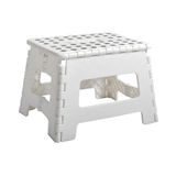 MSV - Inklapbaar opstapje - antislip en licht voor keuken en badkamer - 22 x 32 x 25 cm - wit - veiligheid voor kinderen en volwassenen binnen en buiten
