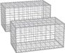 Songmics Panier en fil 100 x 30 x 30 cm – set de 2 – Argent