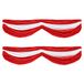 Beistle S50948-RWAZ2 2-delige rood-witte polyester gorzen met verstelbare trekkoorden voor circusthema, carnaval, feestdecoraties, rood/wit