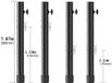 Merkloos 4-delige tafelpootverlenger, tafel-/werkbankverhoger, rechte of gebogen poot opvouwbare tafelpootverlenger - 20 cm