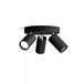 Philips Idris Spot - Plafondspot - Spatwaterdicht IP44 - Zwart - 5W - Badkamerlamp - Drie lichtpunten