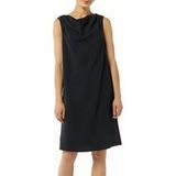Comma Navy Robe mi-longue à manches longues