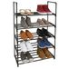 Gerimport Schoenenrek - zwart - 5-laags - metaal - 60 x 30 x 89 cm - voor 15 paar schoenen