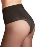 FALKE Shaping Top met vormgevend effect materiaal transparant 20 DEN panty dames bruin - maat S