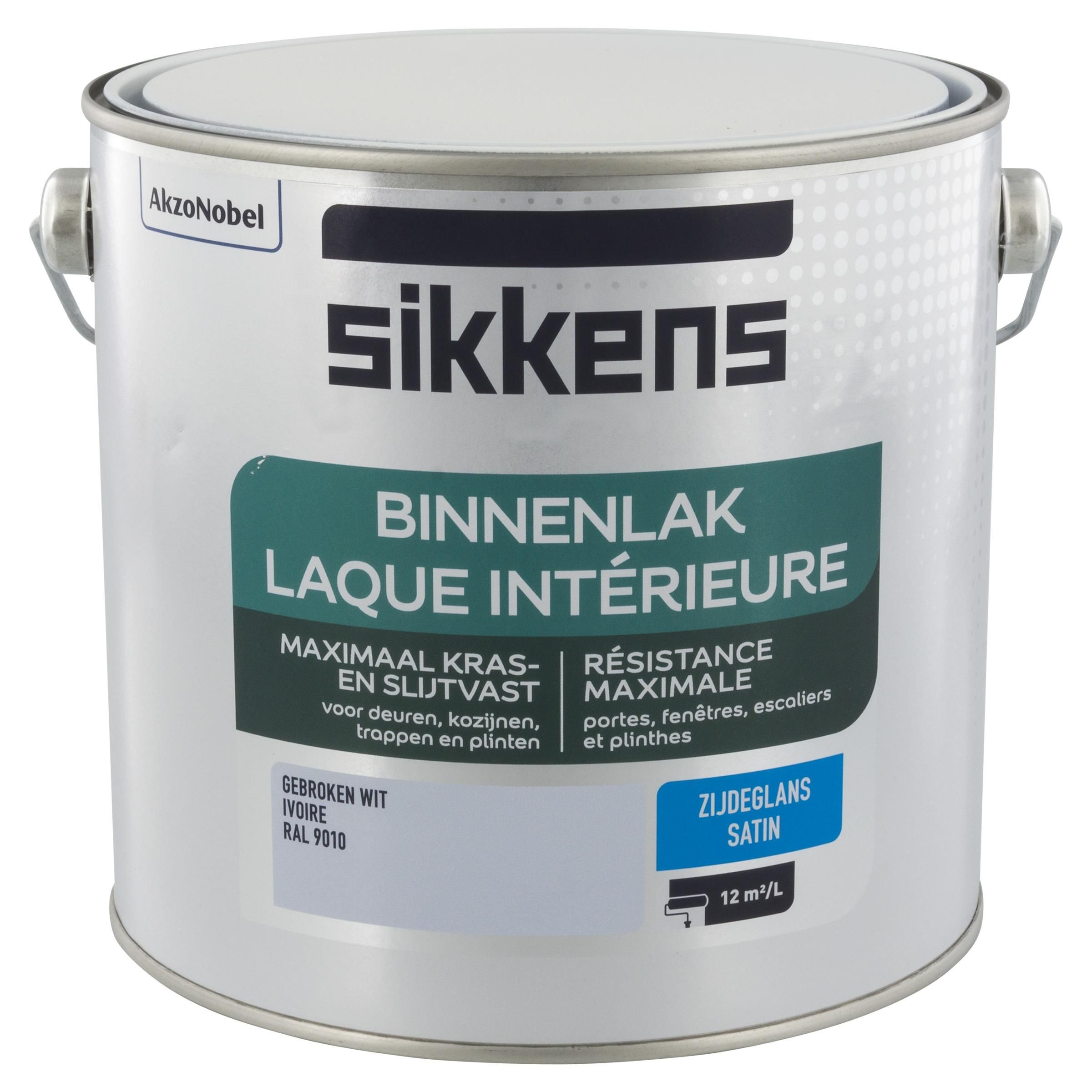 Sikkens Binnenlak - Zijdeglans - RAL 9010 - 2.5L