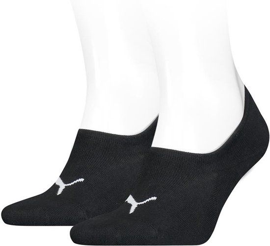 Puma Unisex Footie High Cut (2-pack) - Black - Size 43-46