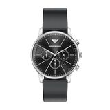 Emporio Armani Heren 42MM Zilverkleurige roestvrijstalen horloge, AR11774
