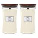 WoodWick 2x Geurkaars Large Linen 611 gr