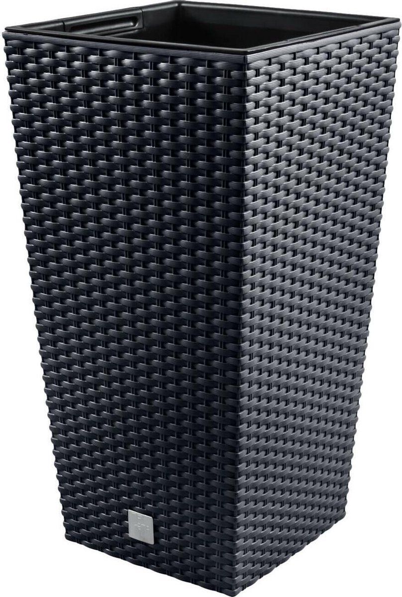 Prosperplast Rato Bloempot - 17 x 17 x 32,4 cm - Antraciet - 17x17x32,4 cm