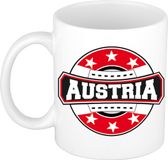 Bellatio Decorations Austria / Oostenrijk embleem theebeker / koffiemok van keramiek - 300 ml