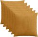 vidaXL Kussensloop ALMELO Geel 65 x 65 cm Corduroy - 6 Stuks