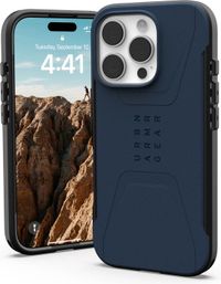 Urban Armor Gear Civilian iPhone 16 Pro Hoesje Marineblauw