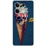 Xiaomi Redmi Note 13 5G Ice cream skull blue bedrukt siliconen hoesje