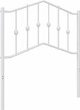 vidaXL Hoofdbord 80 cm metaal wit