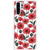 P30 Pro Poppy Flowers Beschermende siliconen case