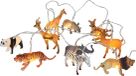 Svenska Living Kerstverlichting lichtsnoer - safari dieren - 170 cm - batterij - 10 leds