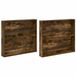 vidaXL Tijdschriftenrek met plank 2 st Gerookt eiken 80 x 12 x 70 cm
