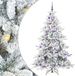 vidaXL Sapin de Noël artificiel pliable blanc 180 cm PVC et acier
