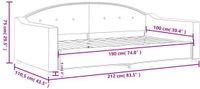 vidaXL Slaapbank Lichtgrijs Stof 100x190 cm