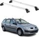 Aurilis Omac Barres De Toit Transversales Certifiées Tüv Pour Renault Megane Ii Iii Break 2003-2016 – Verrouillables (4 Antivols) – Charge Max 100 Kg – Sangle Inox + Protection Caoutchouc Argent