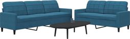 Maison Exclusive - Ensemble de canapé 2 pièces avec coussins en velours bleu