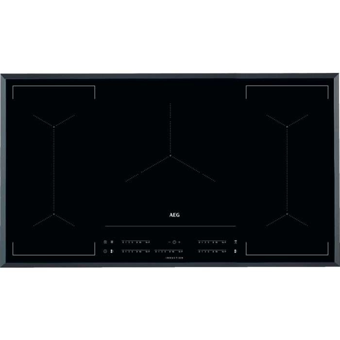 AEG IKE95454FB - 91cm Induction Cooktop - Black - 5 Zones - Built-in