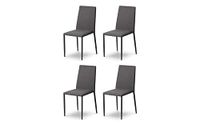 Julian Bowen Jazz Stapelstoelen, Stof/Weefsel, 4-delig Modern design Eén maat Grijs