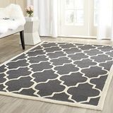 Safavieh Everly CAM134 gestructureerd tapijt, handgetuft wol, 91 x 152 cm, donkergrijs/ivoor