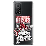 ERT GROUP mobiel telefoonhoesje voor Xiaomi MI 10T 5G / MI 10T PRO 5G origineel en officieel erkend Marvel patroon Avengers 005 aangepast aan de vorm van de mobiele telefoon, gedeeltelijk bedrukt