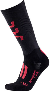 UYN Run Compression Fly Hardloopsokken Dames grijsoranje 3536 2019 Compressiesokken