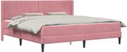 vidaXL Bedframe met matras met hoofdeinde Roze 180 x 200 cm Fluweel