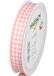 Halbach Seidenbänder Premium Vichy Karo cadeaulint (blaasspink) | breedte 15 mm lengte 25 m | geruite band made in Germany | geruit lint in vele kleuren