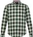 JP 1880 - Heren - Geruit overhemd lange mouwen flanel modern fit tot 8XL - Donkergroen - Maat L