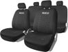Sparco Origin set complète de housses de siège - noir/gris - universel - design sport - compatible avec airbags latéraux - tissu résistant et respirant