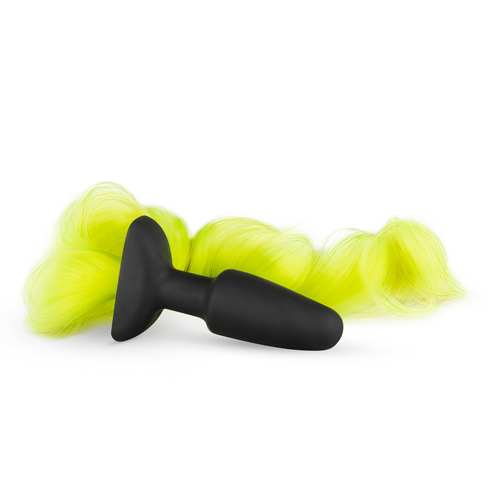 Easytoys Fetish Collection Siliconen Buttplug Met Staart - Geel