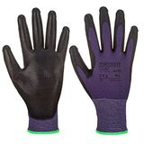 Portwest Touchscreen PU Handschoenen Paars/Zwart L
