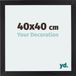 Your Decoration - Cadre photo 40x40 cm - MDF - Bois noir grainé - Mura