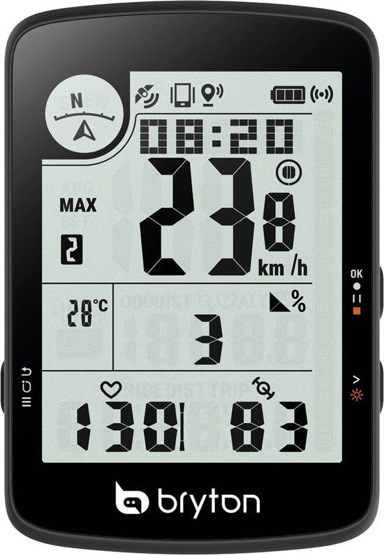 Bryton - Rider 17 E Fietscomputer met GPS - Zwart
