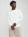 JACK & JONES Star basic sweat crew neck regular fit - heren sweatshirt katoenmengsel met O-hals - offwit
