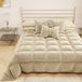 PETTI Artigiani Italiani - Winterdekbed voor Lits-jumeaux (160/180 cm) - 260 x 270 cm van Fluweel, Dubbelzijdige Hypoallergene Bedsprei 350 g/m², Warm Dekbed, Crème, Made in Italy