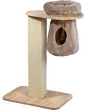 dobar® Premium Dreamy Kattenkrabpaal van hout met extra grote en stabiele krabpalen in exclusief design, ook geschikt voor grote katten, 35 x 60 x 100 cm