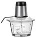 Robot de cuisine - Hachoir multifonctionnel électrique - Coupe-fruits et légumes - Hachoir à viande - 2 litres - Prise UE - Noir