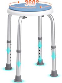 VEVOR Siège de douche réglable en hauteur 360-485 mm, bleu