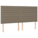 VidaXL Hoofdeind & Voeteind Taupe 2000 mm Polyester, Hout