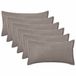 vidaXL Kussensloop 6 pcs Houten Lichtgrijs 40 x 80 cm Bouclé