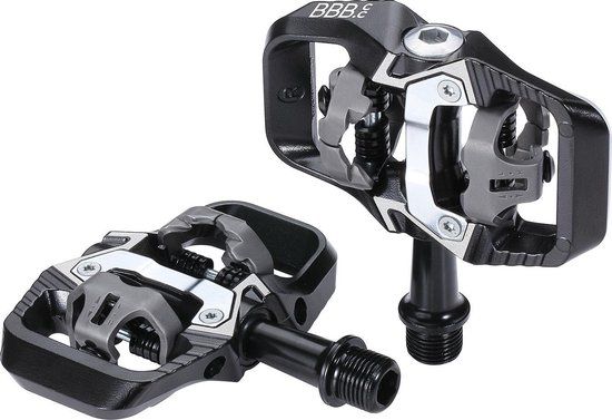 BBB Cycling TrailMount MTB Clipless Pedals Set BPD-71 - Matte Black - 90 x 60 mm