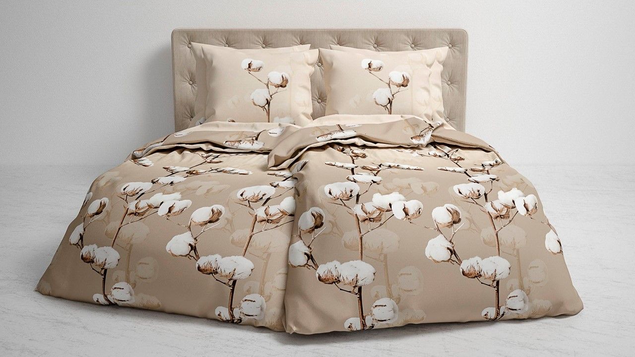 Heckett & Lane Dekbedovertrek Moos - 140x220 cm - Beige - 8718518316538