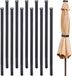 VVGoods - Lot de 12 sangles de parasol de terrasse noires