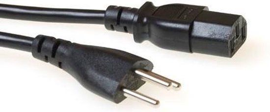 ACT Netsnoer Zwitserse connector - C13 zwart 2,5 m AK5068